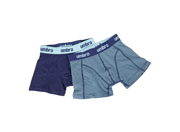 UMBRO Boxer 2pck Marine+Blå S Boksershorts til herre i 2 farger 